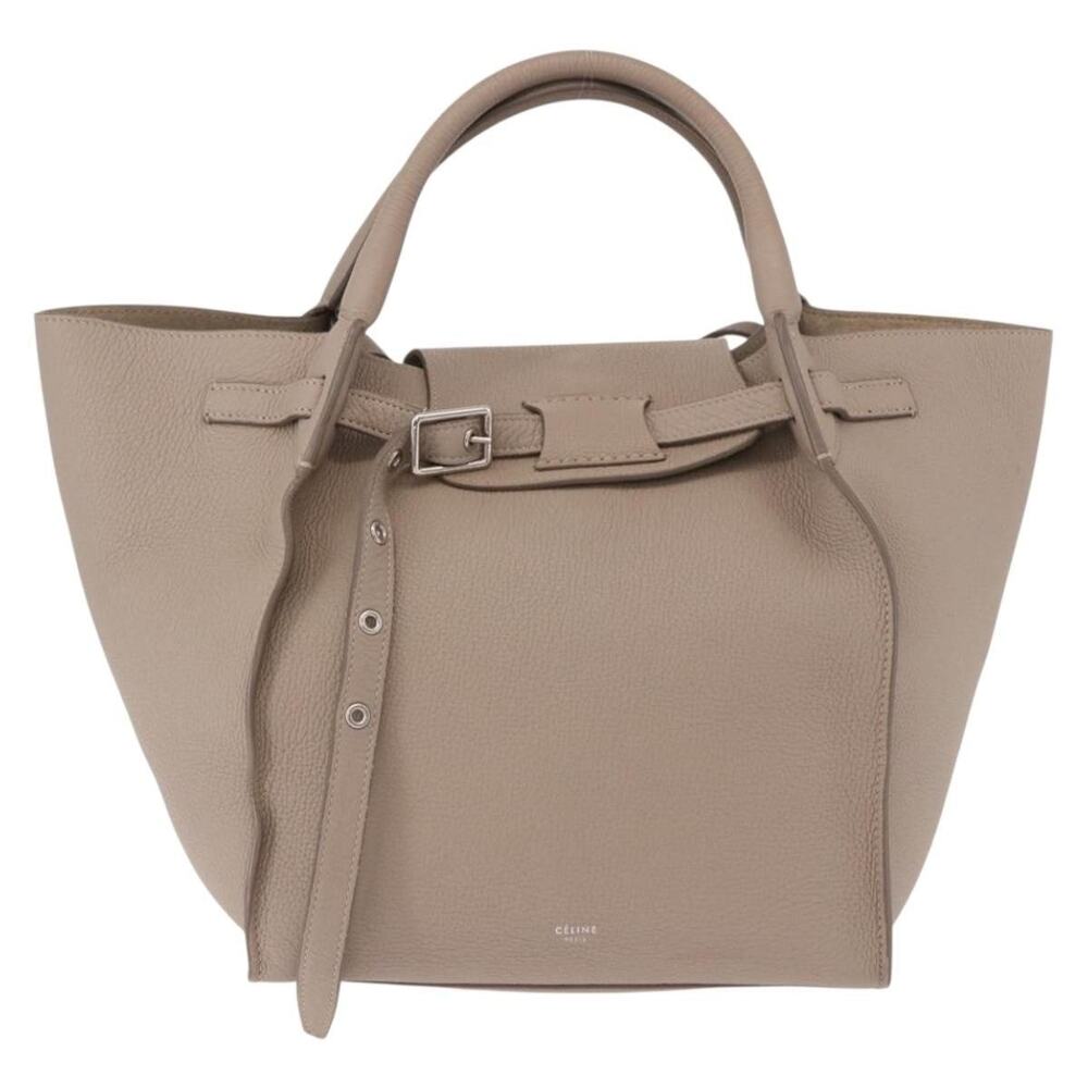 Celine Luggage Handbag Gray Drummed